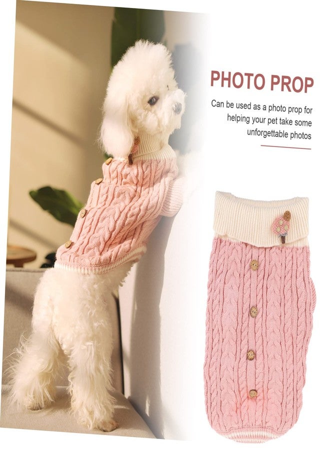 كنزة فيكاسكي للكلاب الأليفة بياقة عالية، ملابس دافئة لفصلي الخريف والشتاء للكلاب الصغيرة، قابلة للتمدد، تسمح بمرور الهواء، ناعمة ومريحة. - Image 3