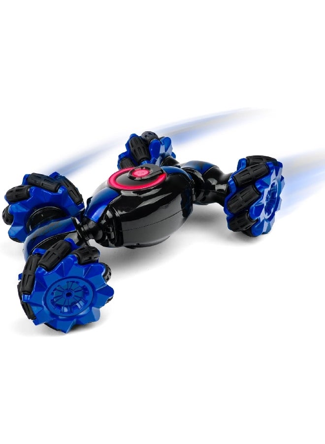 اتش اس تي سيارة بهلوانية قادرة على التشقلب المزدوج والانزلاق الفائق بجهاز تحكم عن بعد للأطفال أزرق 29.5 × 11 × 58 سم LH-C026-B - Image 3