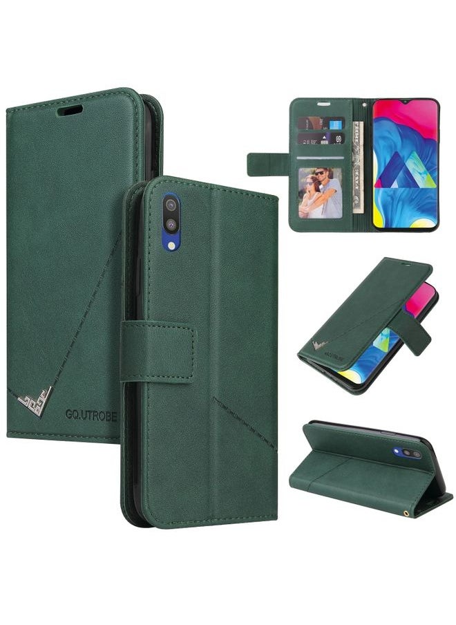 Generic - Case Cover For Samsung Galaxy A10 / M10 GQUTROBE Right Angle Leather Phone Case Green - Image 1