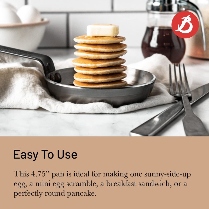 de Buyer MINERAL B Carbon Steel Egg & Pancake Pan - Naturally Nonstick - Made in France - Image 4