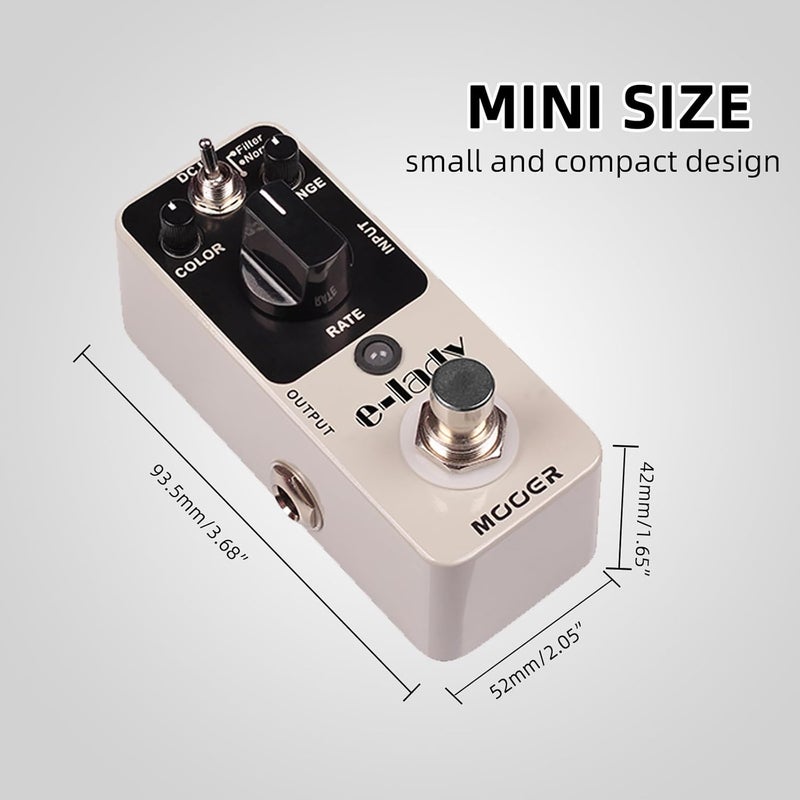 Mooer E-lady Analog Flanger Pedal, Filter Mode, Oscillator effects, Ture Bypass - Image 2