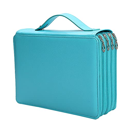 Lbxgap PU Pencil Organizer - 200 Slot Colored Pencil Case with Zipper, Perfect for Watercolor Pens, Markers, and Artist Supplies - Image 1