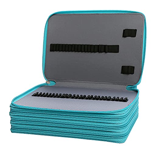 Lbxgap PU Pencil Organizer - 200 Slot Colored Pencil Case with Zipper, Perfect for Watercolor Pens, Markers, and Artist Supplies - Image 4