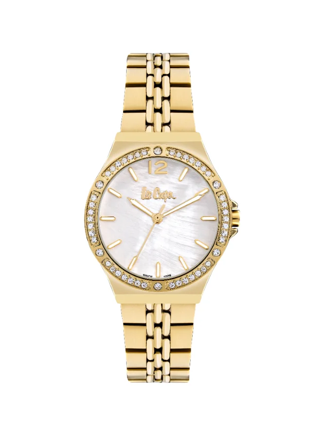 لي كوبر Women's Watch, Analog Display and Metal Strap - LC07969.120, Gold