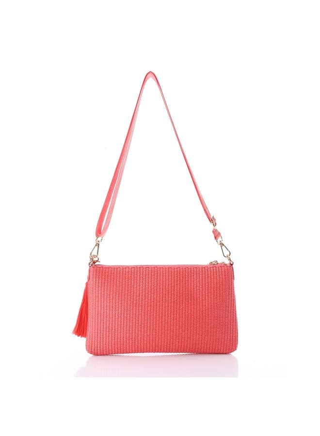 Dejavu LID-DJTV-007 Dejavu Cross Body knitted Bag - Watermillon, For Women, One Size - Image 2