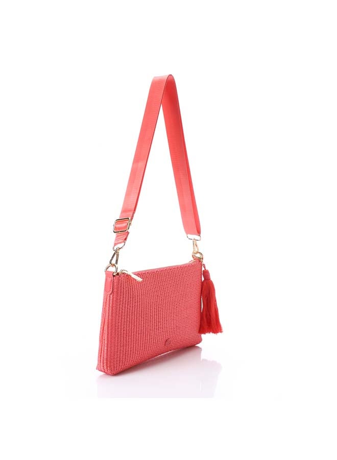 Dejavu LID-DJTV-007 Dejavu Cross Body knitted Bag - Watermillon, For Women, One Size - Image 1