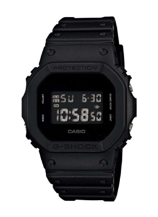 CASIO - G-SHOCK Digital Men's Black Resin Strap Alarm Quartz Watch DW5600BB-1DR - Image 1