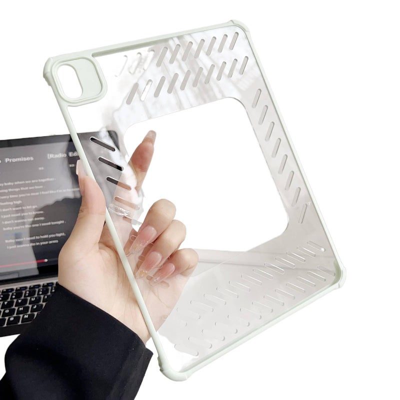 DGG Pink Transparent Clear Back iPad Case for iPad Pro 11 / iPad Mini - Image 3