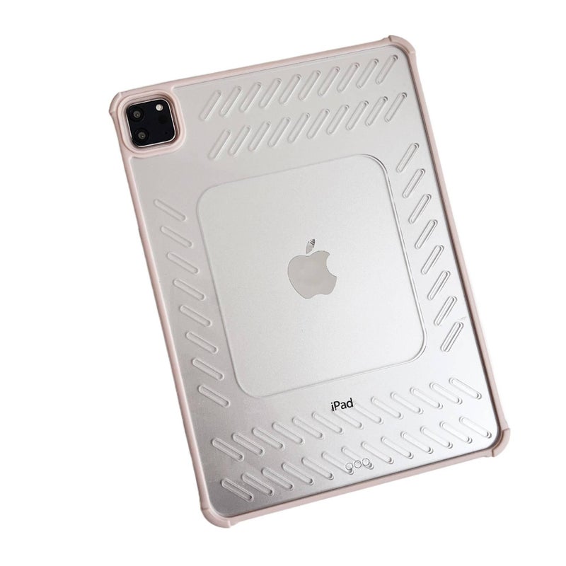 DGG Pink Transparent Clear Back iPad Case for iPad Pro 11 / iPad Mini - Image 1