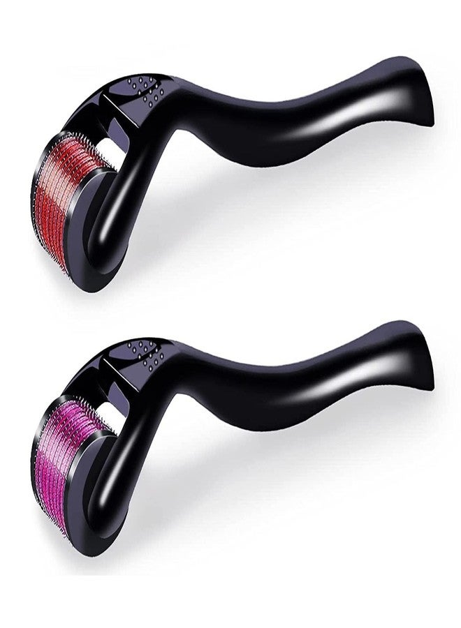 MOXWARE 2 pcs Derma Roller For Hair Growth 0.5 Mm With 540 Titanium Needles|Repairs Damaged Hair, Activates Hair Follicles|For Hair Fall & Hair Thickening|Reduces Acne Scars|Safe & Effective To Use, 80 Grams - Image 1