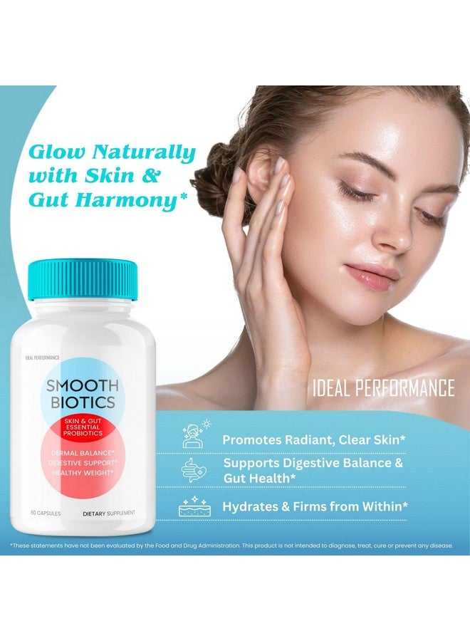 IDEAL PERFORMANCE Smooth Biotics Capsules - Official Smooth Biotic Skin & Gut Support Probiotic Pills Supplement - All Natural Vitamin Pill - Digestive Support Capsule, Advanced Formula Supports Reviews (2 Pack)  - Image 4
