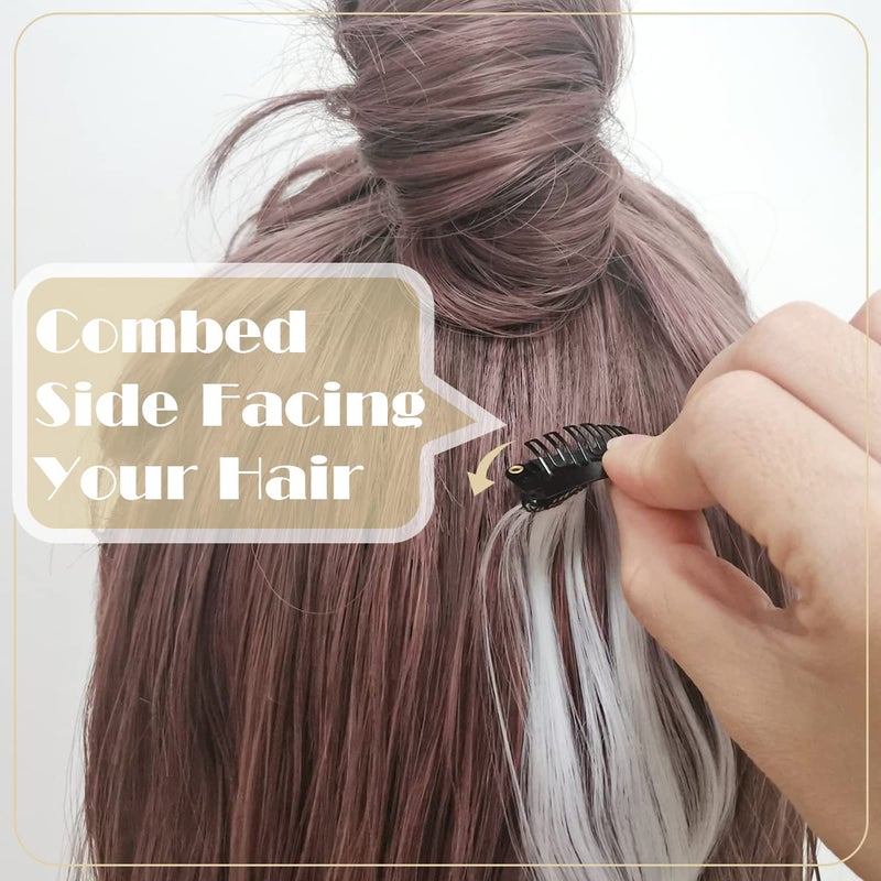 Dreamlover Wig Clips to Secure Wig, Clips for Hair Extensions, 6 Teeth, 30 Pieces Black - Image 5