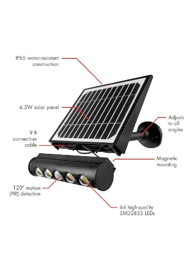 WAGAN 1000 Lumens In and Out Detachable Solar Wall Light Black and White 3 x 8.4 x 10.6 Inch 8567 - Image 2