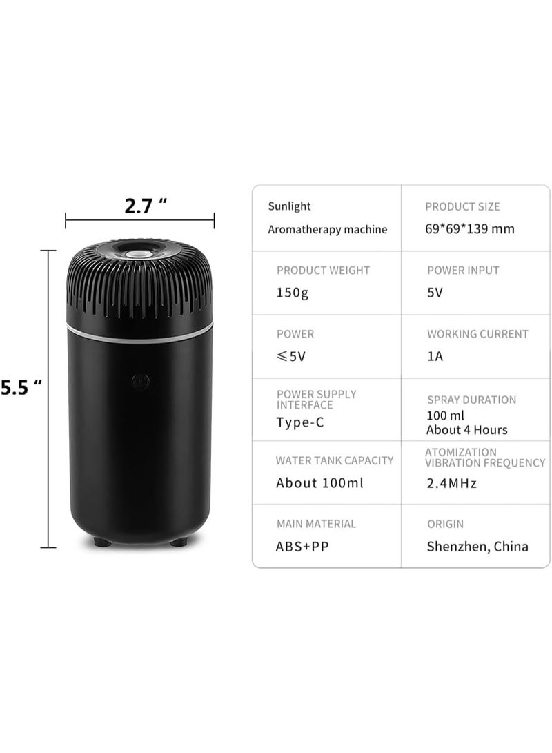 ناشر السيارة ، USB Plug-in 100ml ميني مرطب ناشر الزيت الأساسي ناشر العلاج بالروائح - Image 1