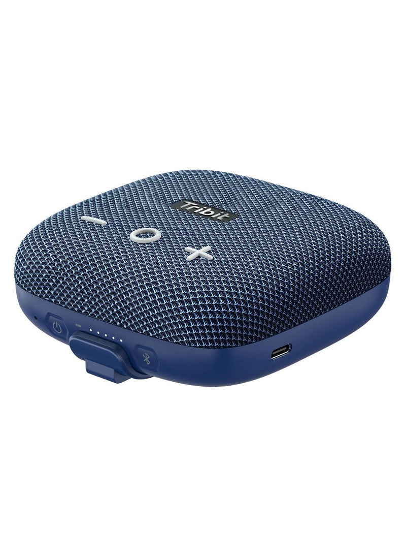 Tribit StormBox Micro 2 Portable Bluetooth Speaker: 90dB Loud Sound Deep Bass IP67 Waterproof Built-in Strap BT 5.3 Small Speaker, 12H Playtime for Outdoor/Camping/Biking, 120ft Bluetooth Range(Blue)