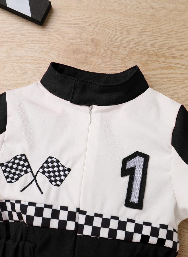IMEKIS Baby Race Car Driver : Fast One First Birthday Outfit Boys Girls Racecar Suits Jumpsuit 1T Racing 1st Smash Cake Photoshoot Toddler Black 1 12-18 Months - Image 5