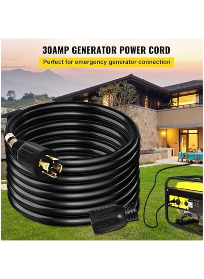 40ft 30 Amp 10 Gauge Generator Extension Cord NEMA L14 30P to 30R Locking Connector - Image 3