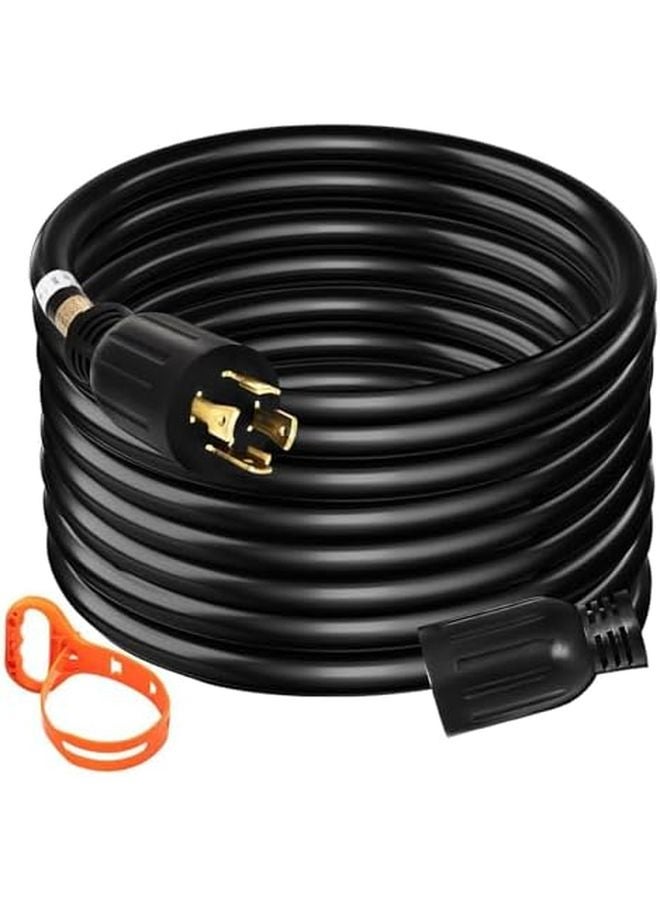 40ft 30 Amp 10 Gauge Generator Extension Cord NEMA L14 30P to 30R Locking Connector - Image 1