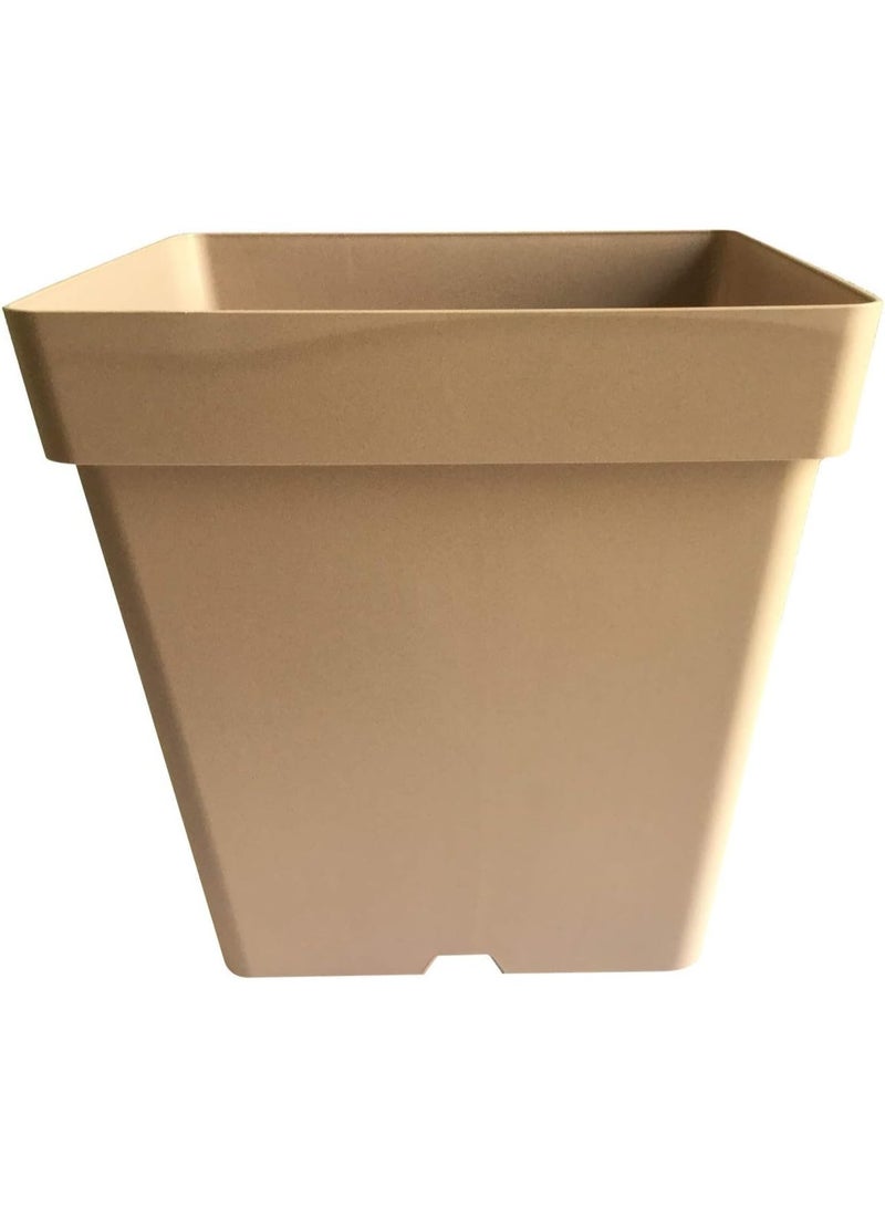 أيدل وعاء زراعة مربع كلاسيكي غير لامع 28 سم - متاح بألوان متعددة - للاستخدام الداخلي والخارجي - صندوق زراعة بلاستيكي متين للاستخدام في المنزل والحديقة والمكتب والشرفة - صنع في إيطاليا - بواسطة إيديل - Image 1