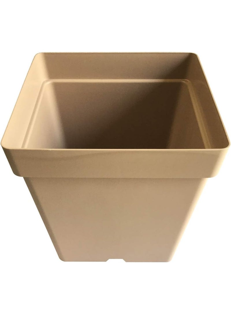 أيدل وعاء زراعة مربع كلاسيكي غير لامع 28 سم - متاح بألوان متعددة - للاستخدام الداخلي والخارجي - صندوق زراعة بلاستيكي متين للاستخدام في المنزل والحديقة والمكتب والشرفة - صنع في إيطاليا - بواسطة إيديل - Image 4