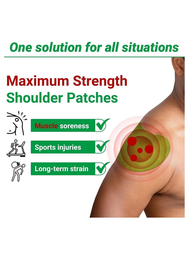 Henuythy Shoulder Patches, Pain Relief Patches, 24 Count Warming Herbal Plaster Maximum Strength Heat Patches, 8 Hours Deep Heating Extra Strength Joint Patch of Shoulder, Knee, Back, Neck, Pain Relief  - Image 5