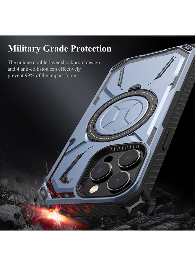 iPhone 15 Pro Max MagSafe Case Cover Protector Protection with Magnetic Wireless Charging Back Invisible Ring Stand Phone Holder Kickstand Cell Anti-scratch Comfortable Shockproof Accessory - Image 5