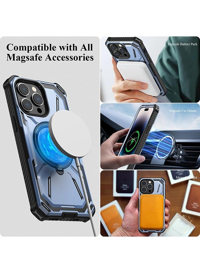 iPhone 15 Pro Max MagSafe Case Cover Protector Protection with Magnetic Wireless Charging Back Invisible Ring Stand Phone Holder Kickstand Cell Anti-scratch Comfortable Shockproof Accessory - Image 2