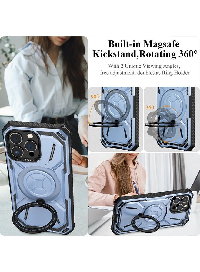 iPhone 15 Pro Max MagSafe Case Cover Protector Protection with Magnetic Wireless Charging Back Invisible Ring Stand Phone Holder Kickstand Cell Anti-scratch Comfortable Shockproof Accessory - Image 3