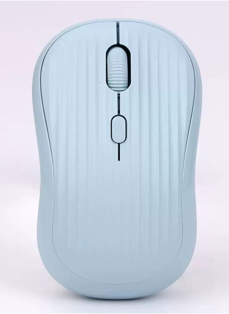 Generic LED Wireless Mouse Rechargeable Slim Silent Mouse 2.4G Portable Mobile Optical Office Mouse with USB & Type-c Receiver for Notebook, PC, Laptop, Computer, Desktop 