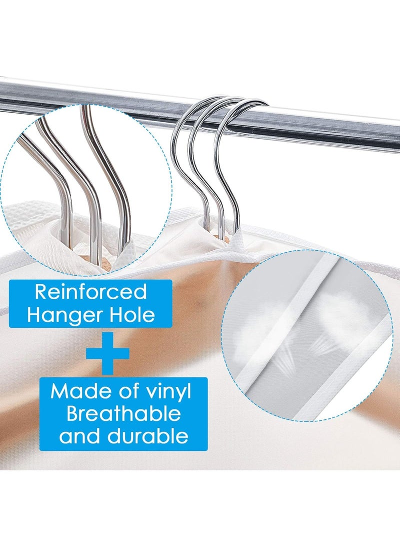 Bukela 24 Pieces Shoulder Covers for Hanging Clothes 24 x 12 x 2 Inches Plastic Garment Dust Covers Protectors with 2" Gusset for Closet Storage Suit, Coats, Jackets, Dress Closet Storage - Image 3