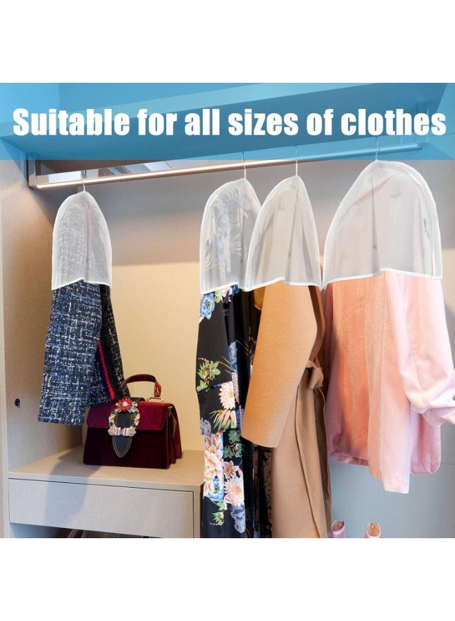 Bukela 24 Pieces Shoulder Covers for Hanging Clothes 24 x 12 x 2 Inches Plastic Garment Dust Covers Protectors with 2" Gusset for Closet Storage Suit, Coats, Jackets, Dress Closet Storage - Image 5