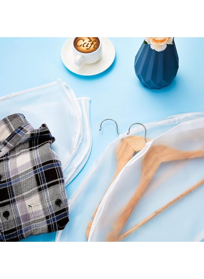 Bukela 24 Pieces Shoulder Covers for Hanging Clothes 24 x 12 x 2 Inches Plastic Garment Dust Covers Protectors with 2" Gusset for Closet Storage Suit, Coats, Jackets, Dress Closet Storage - Image 4