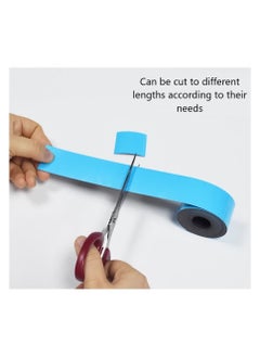 rocooart Magnetic Tape Roll Blank Magnetic Strips with Adhesive Backing Dry Erase Magnetic Labels Writable Magnetic Sheet Labels Stickers for DIY Crafts (Pen Color is Random)  - Image 4