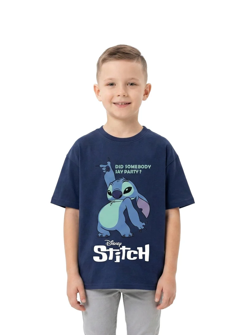 ديزني Toddler Boys Disney Stitch Oversized Drop Shoulder T-Shirt