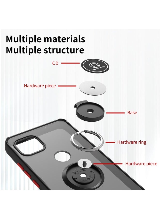 HuHa For Motorola One 5G Ace Q Shadow 1 Series TPU + PC Phone Case with Ring(Sky Blue) - Image 2