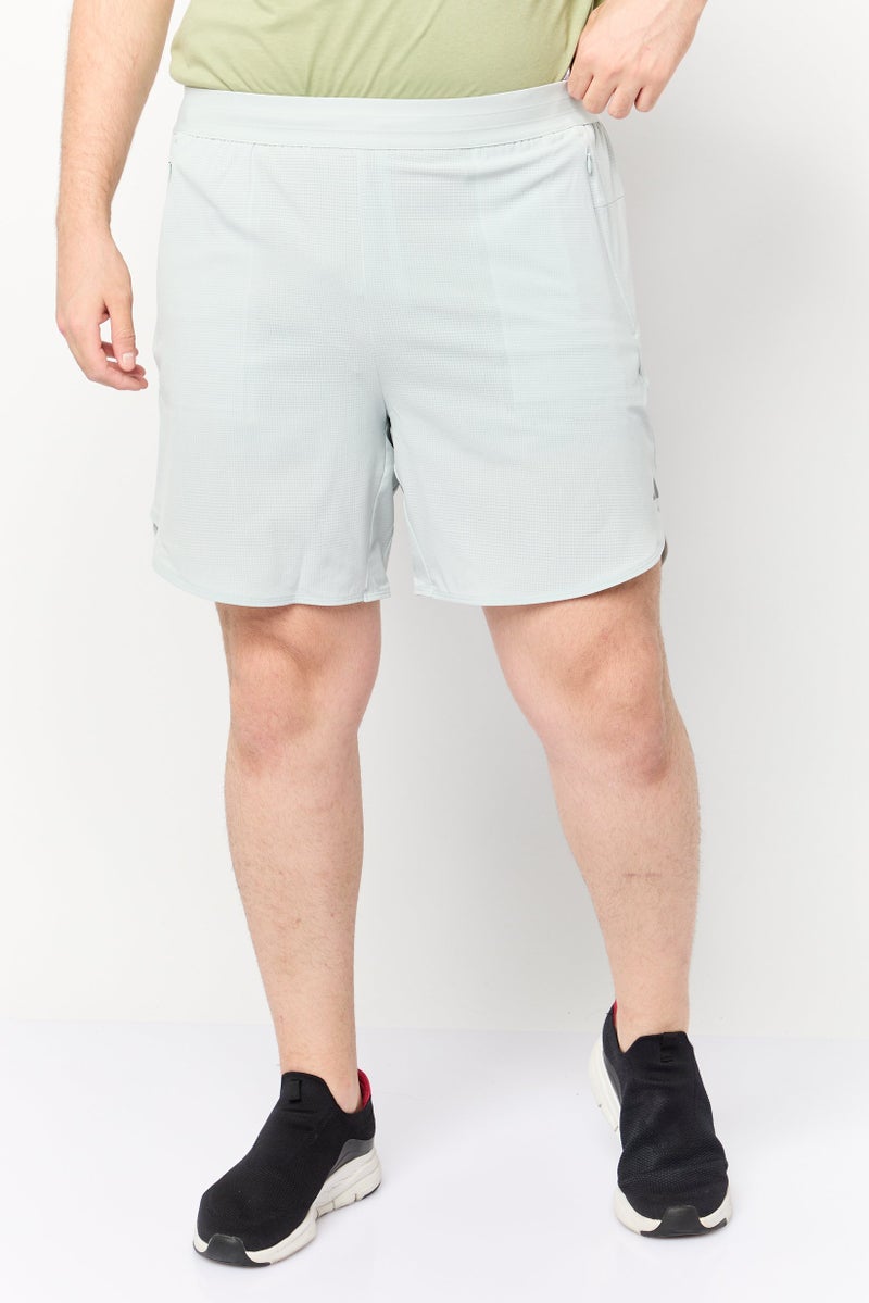 Adidas Men Sportswear Fit 7 Inseam Training Shorts, Light Grey - Image 1