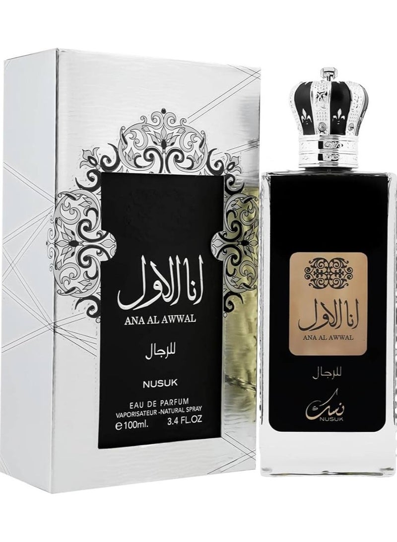 Nusuk Ana Al Awwal Eau De Parfum Spray, 3.4oz/100ml (Men)