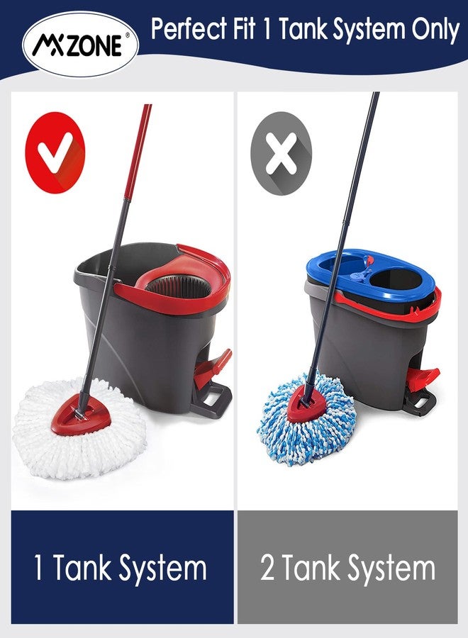 MXZONE Mop Replacement Heads Microfiber O Ceda Spin Mop Refill Compatible with Spinning Mop, Easywring Mop Replace Head, White, 3 Packs - Image 2