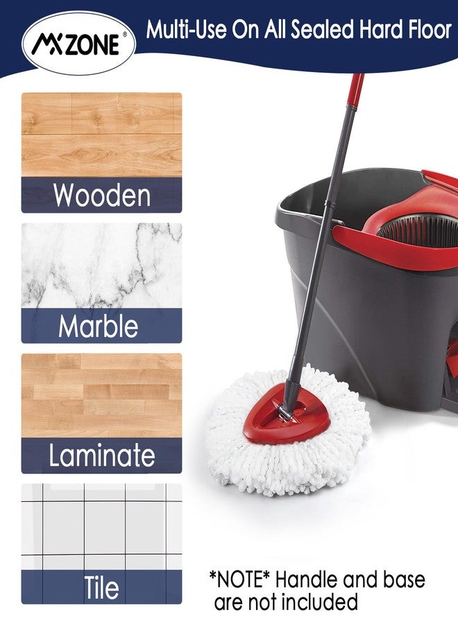 MXZONE Mop Replacement Heads Microfiber O Ceda Spin Mop Refill Compatible with Spinning Mop, Easywring Mop Replace Head, White, 3 Packs - Image 5