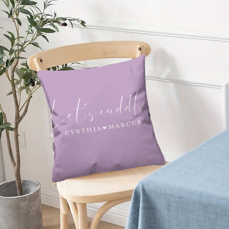 Custom Name Letter Print Pillow Black 17x17 Inch Personalized Valentine Gift - Image 5
