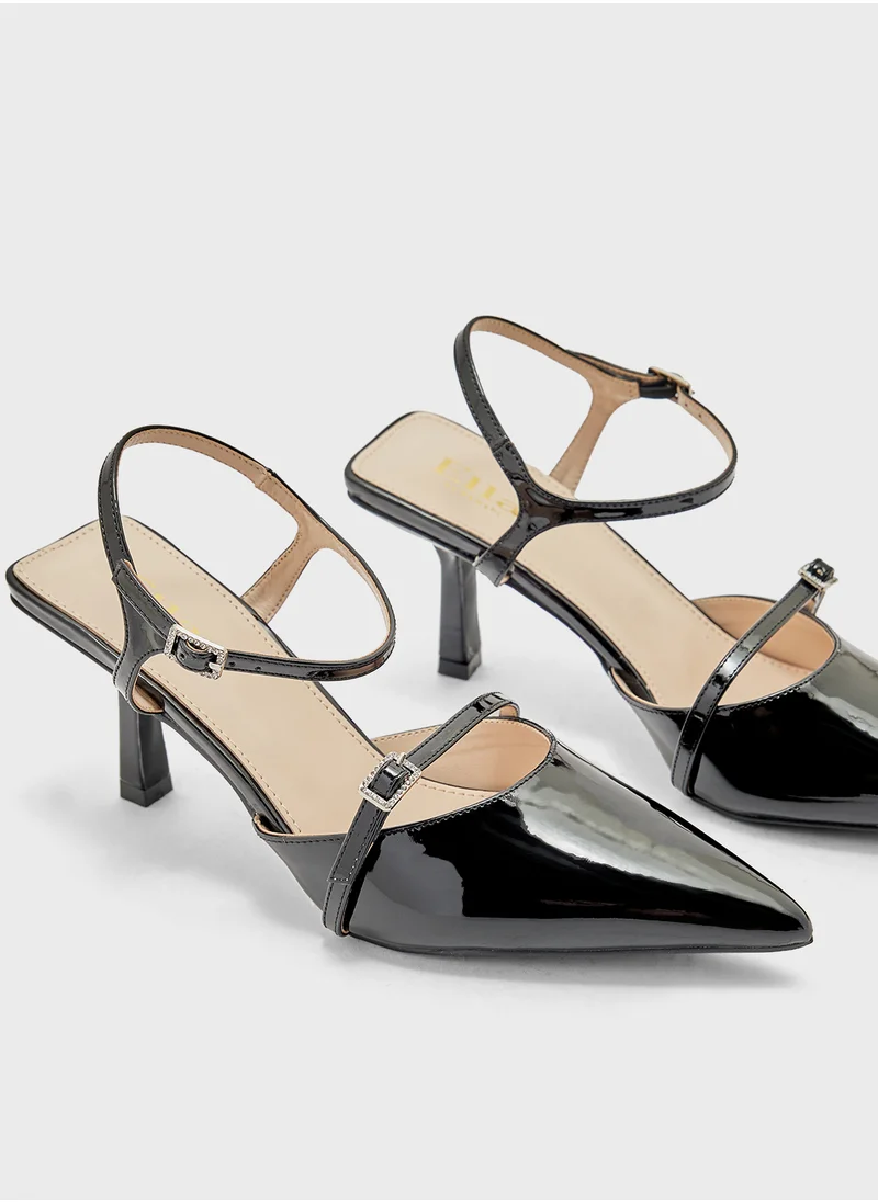 ELLA Ankle Strap Pointed Pump