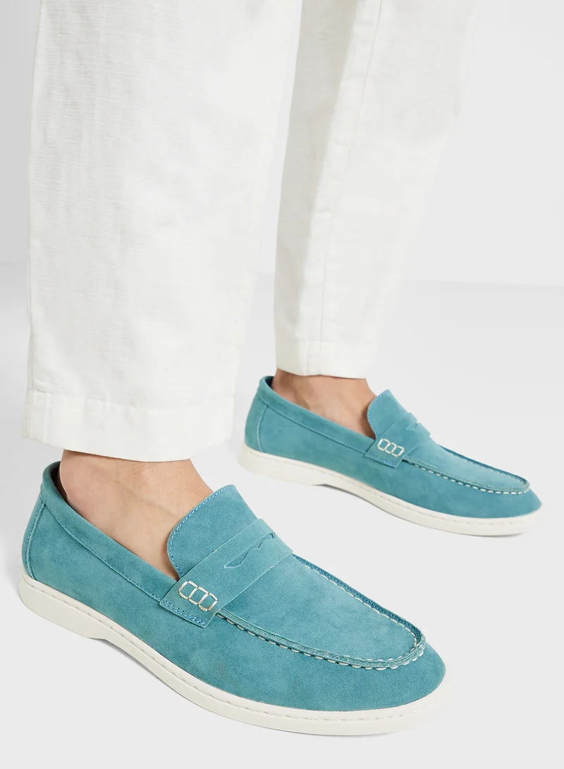 Robert Wood Casual Suede Loafers
