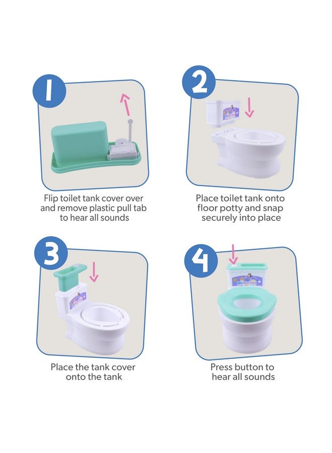 Ms. Rachel 2-in-1 Playtime Floor Potty Trainer With Sound - Stage 1 Training - Removable Potty Seat for Stage 2 Training - 6 Ms. Rachel Sounds and Music - Storage - Removable Parts for Easy Cleaning - Image 5