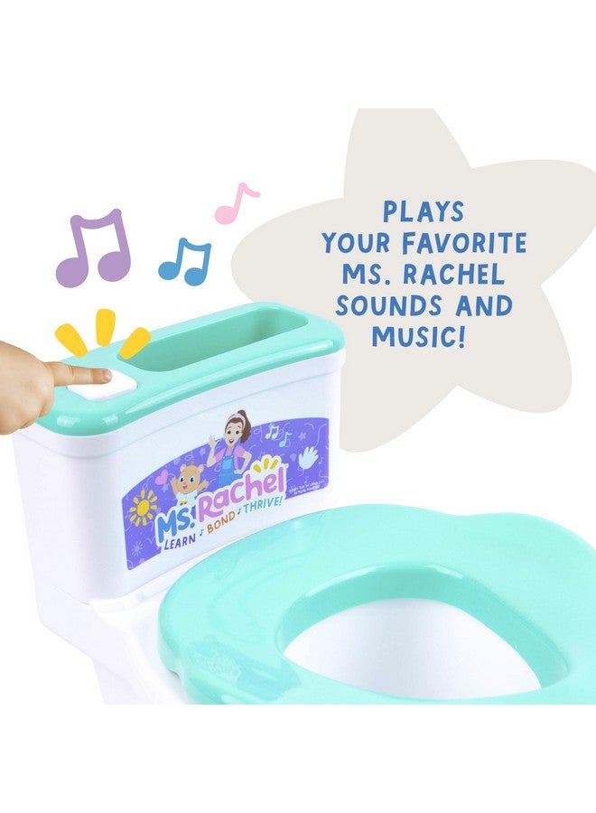 Ms. Rachel 2-in-1 Playtime Floor Potty Trainer With Sound - Stage 1 Training - Removable Potty Seat for Stage 2 Training - 6 Ms. Rachel Sounds and Music - Storage - Removable Parts for Easy Cleaning - Image 3