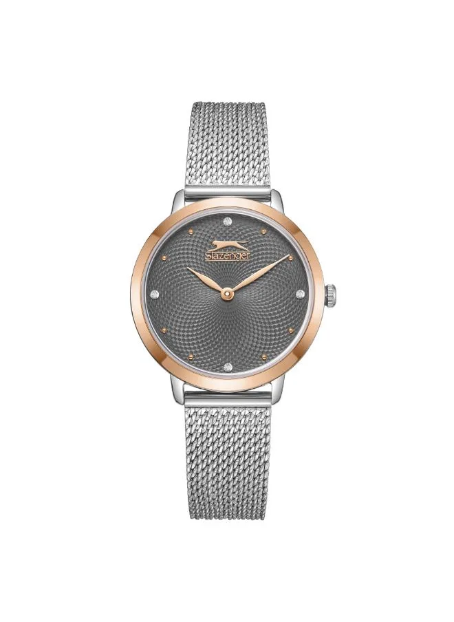 Slazenger SLAZENGER SL.9.2397.3.02 Women's Analog Display Watch & Mesh Strap Silver