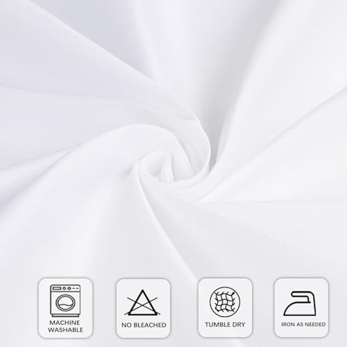 CKIKU 8 Packs White Table Cloth Rectangle 60x102 Inch for 6 Foot Rectangle Tables, Wrinkle Resistant Polyester Fabric Tablecloth Washable Rectangular Table Covers for Dining Wedding Party Buffet - Image 4