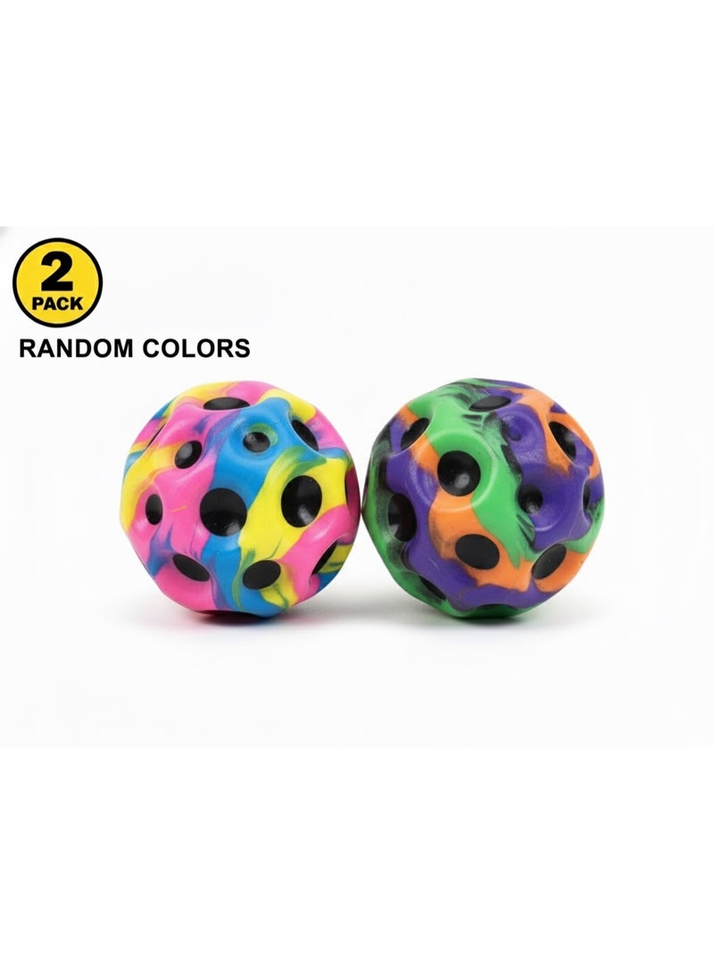 ( 2 PACK ) Astro Jump Balls – Super High Bounce Space & Moon Balls for Kids, Colorful Bouncy Jumping Balls - Image 3