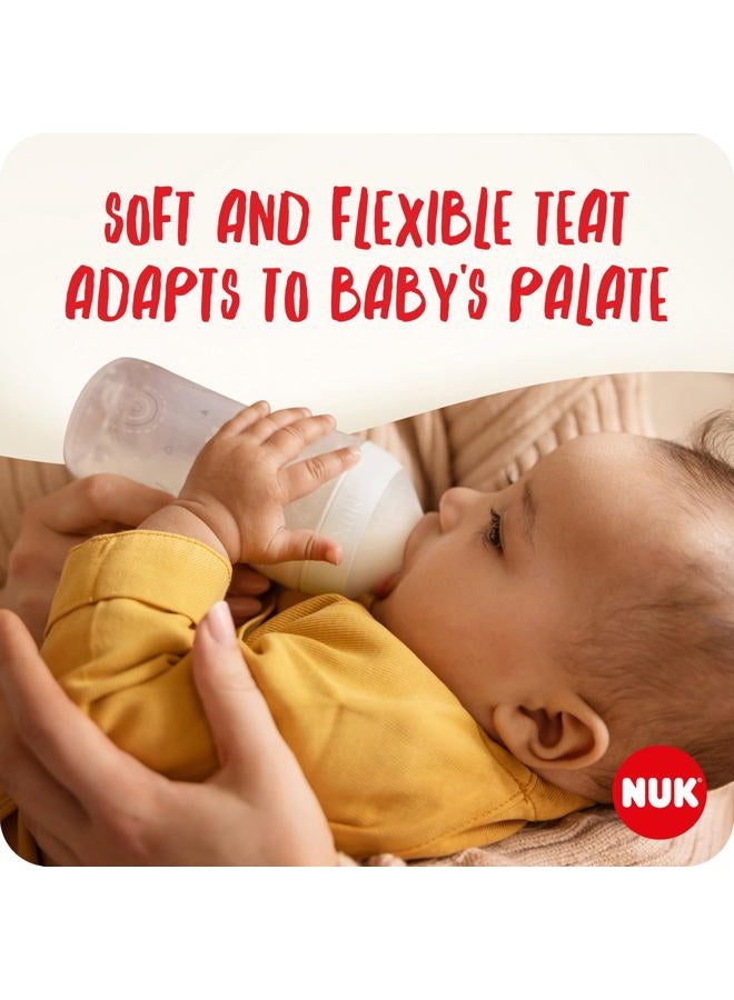NUK Perfect Match Baby Bottle Drinking Teat | From 6 Months | Adapts to Baby | Anti-Colic | BPA Free | Silicone Teat for Bottles, Universal | Pack of 2 - Image 2
