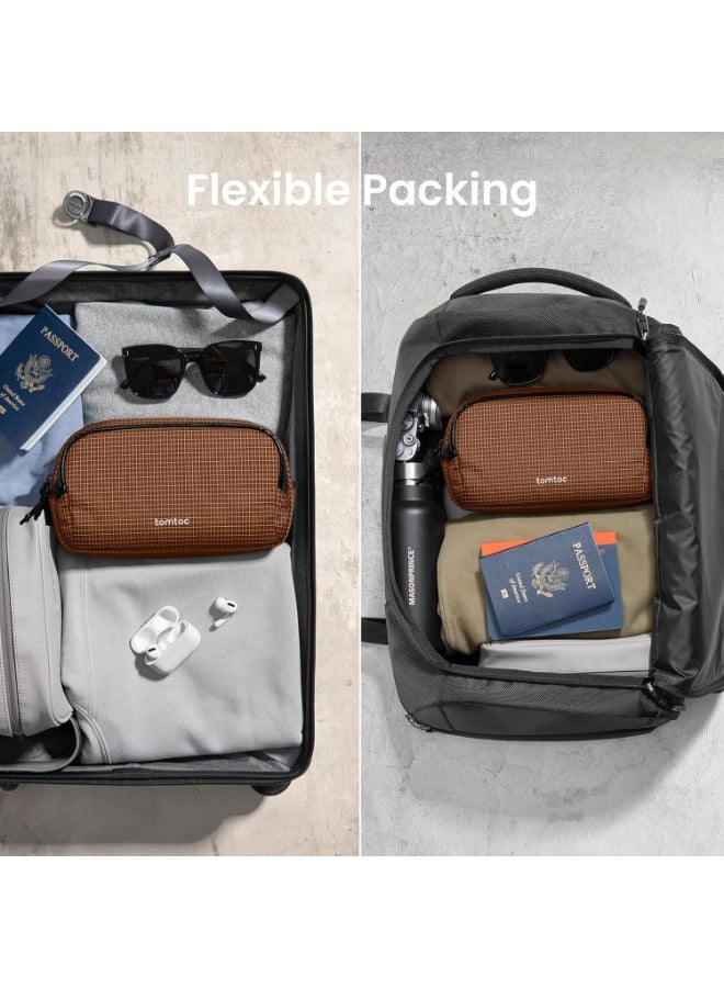 Tomtoc Light-T12 Advanced Tech Organizer – Electronic Accessory Travel Case, Water-Resistant Dual-Compartment Cable Organizer Bag for Charger, Cords, Power Bank, Hard Drive & Phone - Image 5