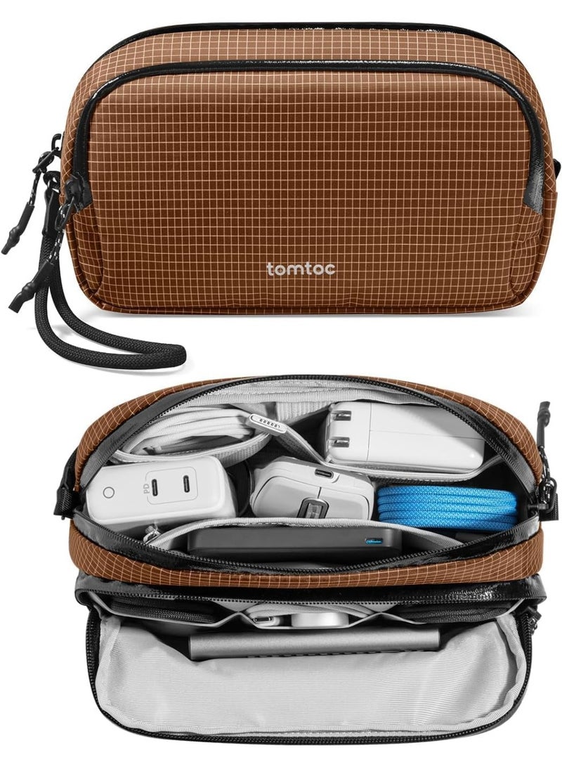 Tomtoc Light-T12 Advanced Tech Organizer – Electronic Accessory Travel Case, Water-Resistant Dual-Compartment Cable Organizer Bag for Charger, Cords, Power Bank, Hard Drive & Phone - Image 3